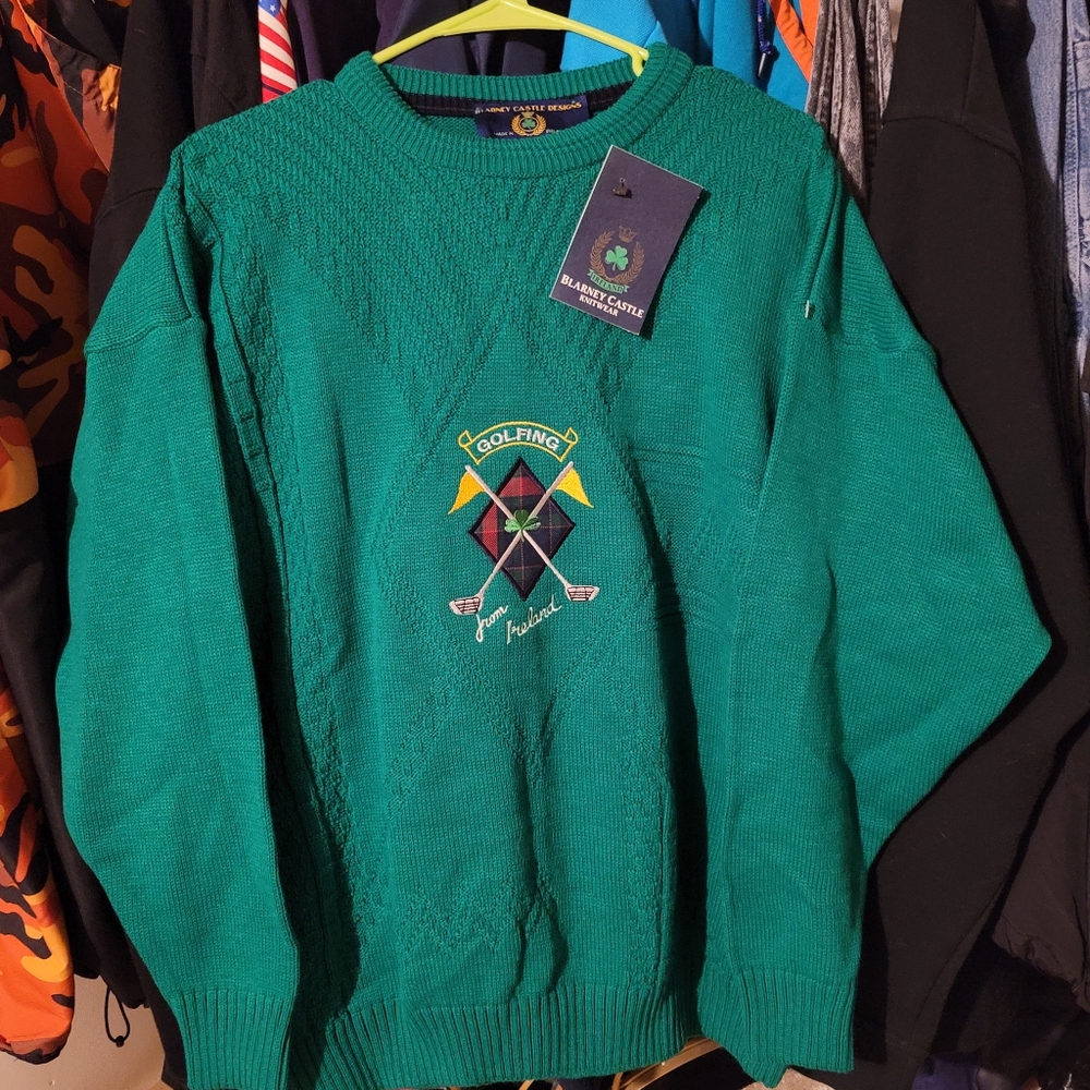 Vintage Blarney Castle Designs Golf Knit Sweater NWT
